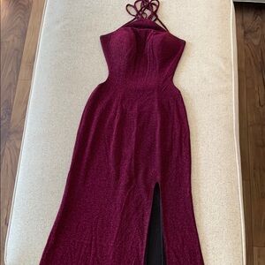 Elegant Burgundy Dress